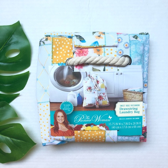 Pioneer Woman Sweet Rose Drawstring Laundry Bag - Picture 5 of 6